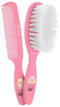 Brush & Comb Baby Pink Set 2 pcs Brush & Comb Baby Pink Set 2 pcs