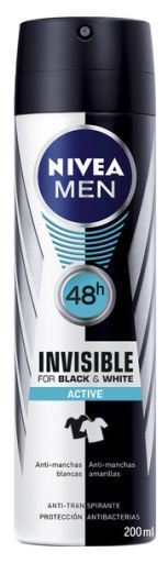 Men Invisible For Black And White Active Desodorante 200 ml Men Invisible For Black And White Active Desodorante 200 ml