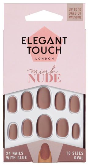 Elegant Touch Mike Nude False Nails 24 units